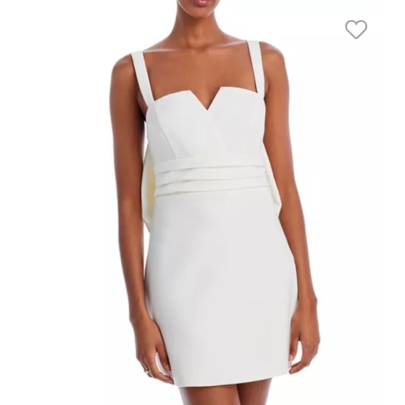 AQUA Exclusive Bow Back Mini Dress - Picture 2 of 5